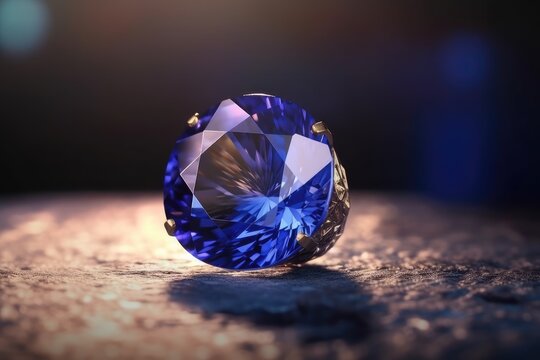 Enchanting Tanzanite: A Close-Up of a Precious Gemstone with Luminous Light and Dreamy Depth of Field Generative AI 10