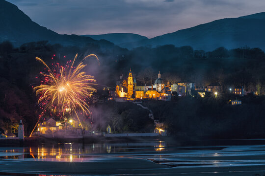 Fireworks at Portmeirion