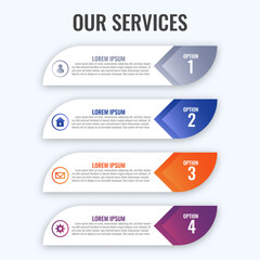  infographic design template creative concept with 4 Option