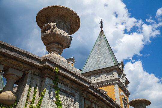 Decorative stone vase at Massandra Palace