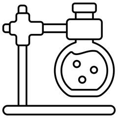 An editable design icon of chemical flask 