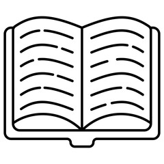 Trendy vector design of open book