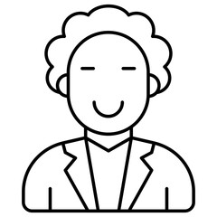 An editable design icon of scientist 