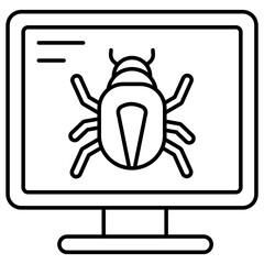 A premium download icon of computer bug