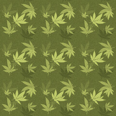 Abstract cannabis leaf design background image.