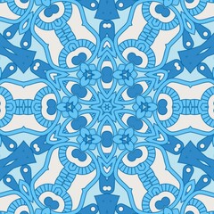 Abstract Pattern Mandala Flowers Art Colorful Blue Sky Turquoise 16