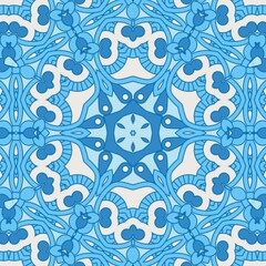 Abstract Pattern Mandala Flowers Art Colorful Blue Sky Turquoise 3