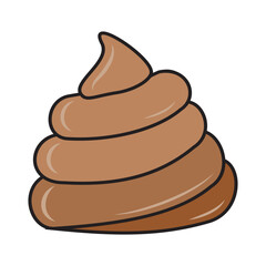 Poop,a color vector isolated cartoon-style illustration