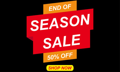 End of season sale banner