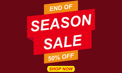 End of season sale banner