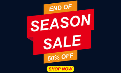 End of season sale banner