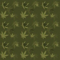 Abstract cannabis leaf design background image.