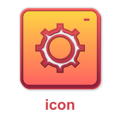 Gold Setting icon isolated on white background. Tools, service, cog, gear, cogwheel sign. Vector