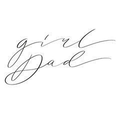 Girl Dad lettering 