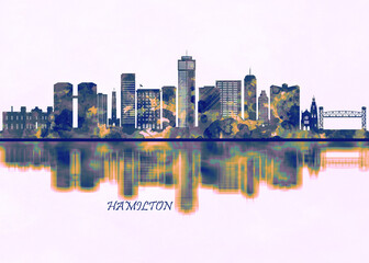 Naklejka premium Hamilton Skyline
