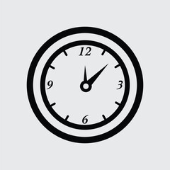 Minimal alarm clock icon or watch symbol