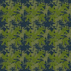 Abstract cannabis leaf design background image.