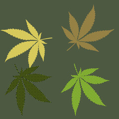 Abstract cannabis leaf design background image.