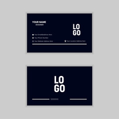 Obraz premium Black coolor business card template design for company.
