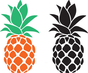 vector colorful pineapple fruit drawing designs