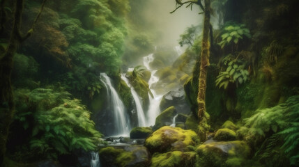 Fototapeta premium waterfall in the jungle
