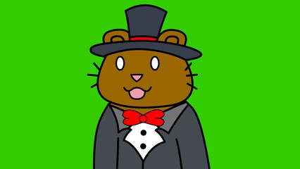 2D Cute Hamster, 2D Cartoon Hamster #3