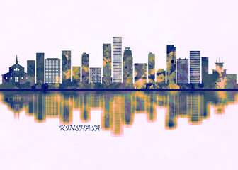 Fototapeta premium Kinshasa Skyline