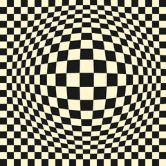 Obraz premium Retro Distorted Checkered