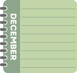 December calendar. monthly transparent calendar