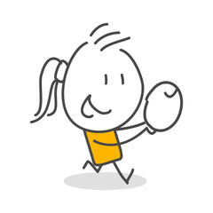 Stick figures. Alphabet. Isolated on white background. Hand drawn Doodle Line Art Cartoon Design character.