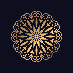 Abstract golden islamic pattern mandala design Background