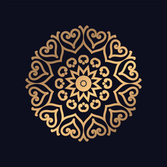 Elegant golden islamic pattern mandala design Background