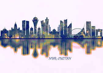 Obraz premium Nur-Sultan Skyline