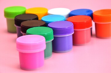 colorful plastic cups