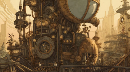 steam punk mechanical building