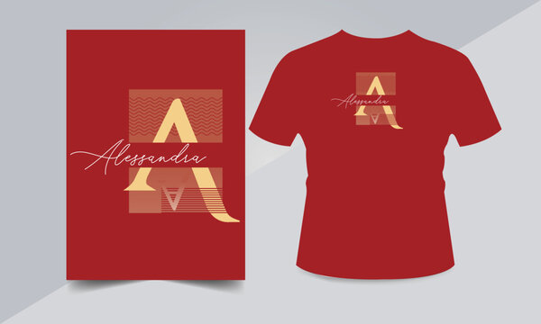 A alessandra t-shirt design template
