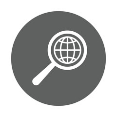 Global, network, connection icon. Gray vector graphics.