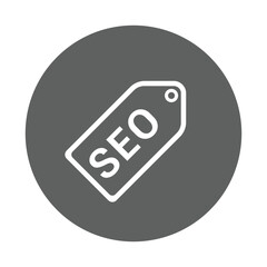 Label, seo, tag, marketing icon. Gray vector graphics.