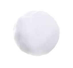 Snowball or hailstone on a white background