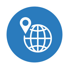 Local, seo, gps, location icon. Blue color design.