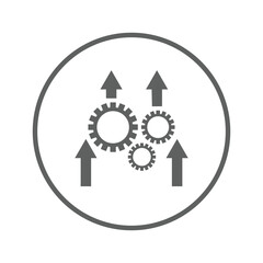 Machinist, adapt, inprocessing icon. Gray vector graphics.