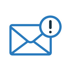 Message, alert, mail, user icon. Simple editable vector graphics.