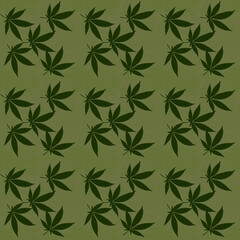 Abstract cannabis leaf design background image.
