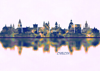 Lublin Skyline - obrazy, fototapety, plakaty