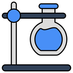 An editable design icon of chemical flask, experiment vector 