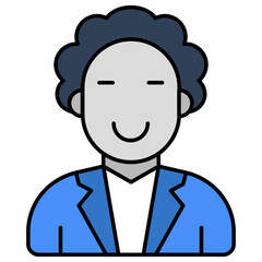 An editable design icon of scientist 