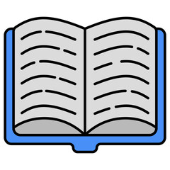 Trendy vector design of open book