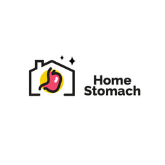 health home logo icon vector illustration with stomach as symbol