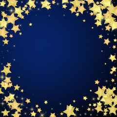 Magic stars vector overlay.  Gold stars scattered