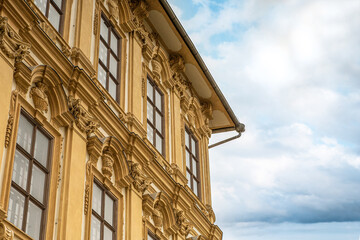 Facade decorations of an old building in Graz, austria